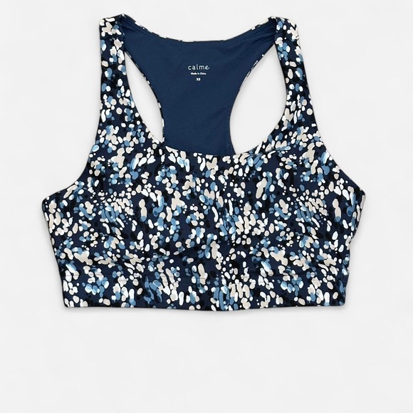 Johnny Was Other - New XS Johnny was x Calme endurance sports bra racerback bra activewear bra blue